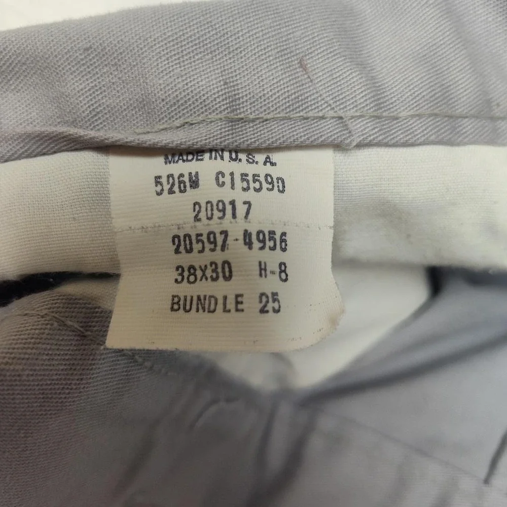 Vintage‎ Levis Officer Corps Pants Mens 38x30 Gray Pleated Chino Dress 90s USA